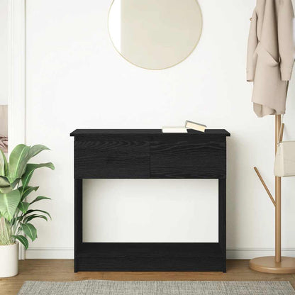 Tavolo Consolle con Cassetti Nero 85,5x38,5x74,5 cm | homemem39