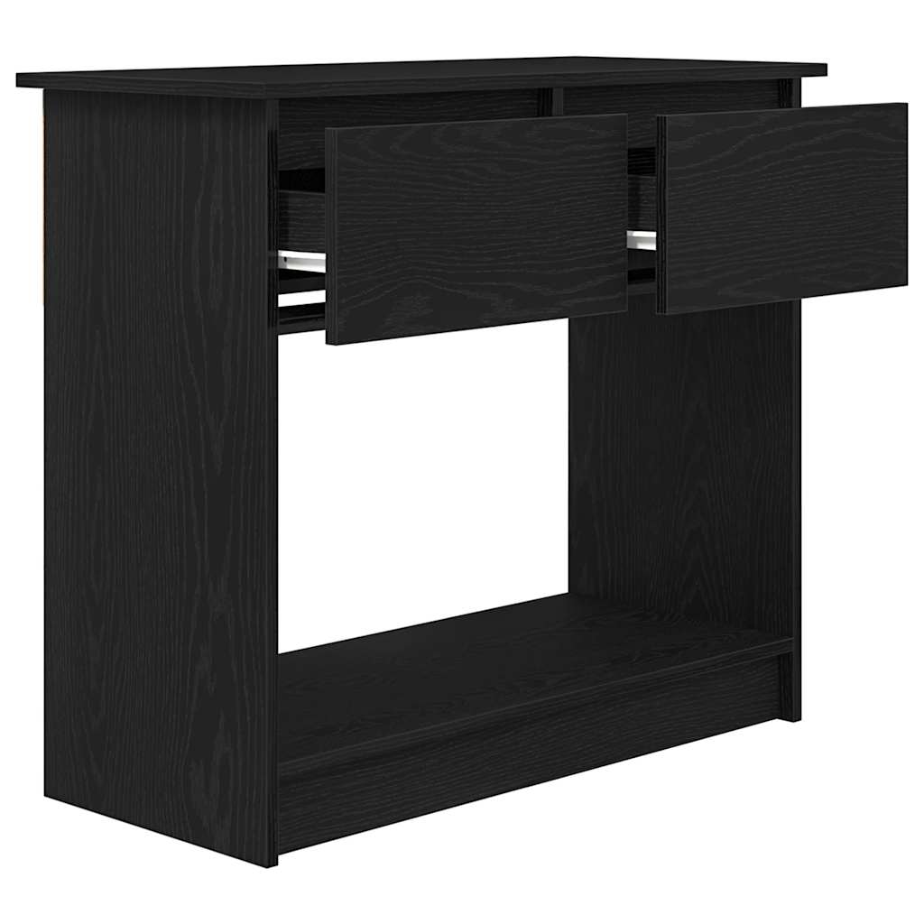 Tavolo Consolle con Cassetti Nero 85,5x38,5x74,5 cm | homemem39