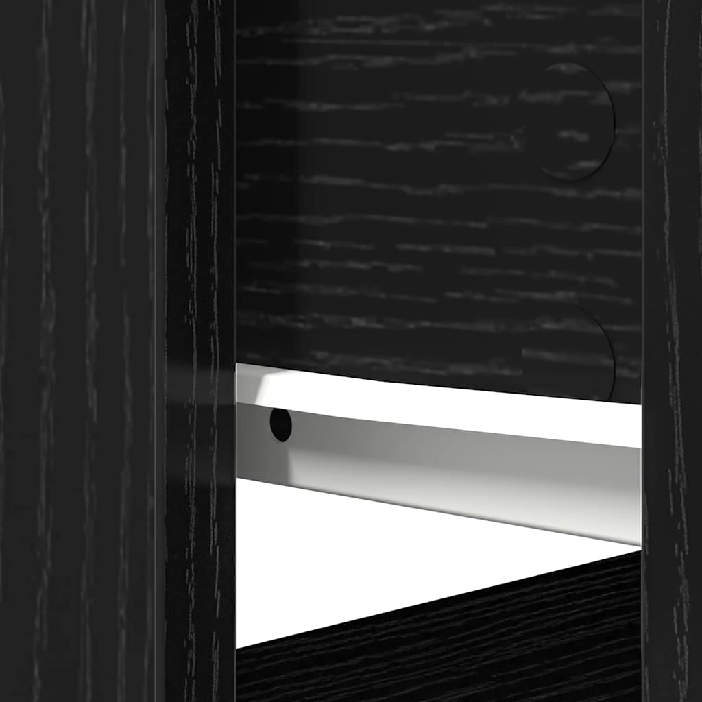 Tavolo Consolle con Cassetti Nero 85,5x38,5x74,5 cm | homemem39