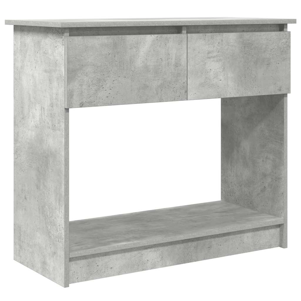 Tavolo Consolle con Cassetti Grigio Cemento 85,5x38,5x74,5 cm | homemem39