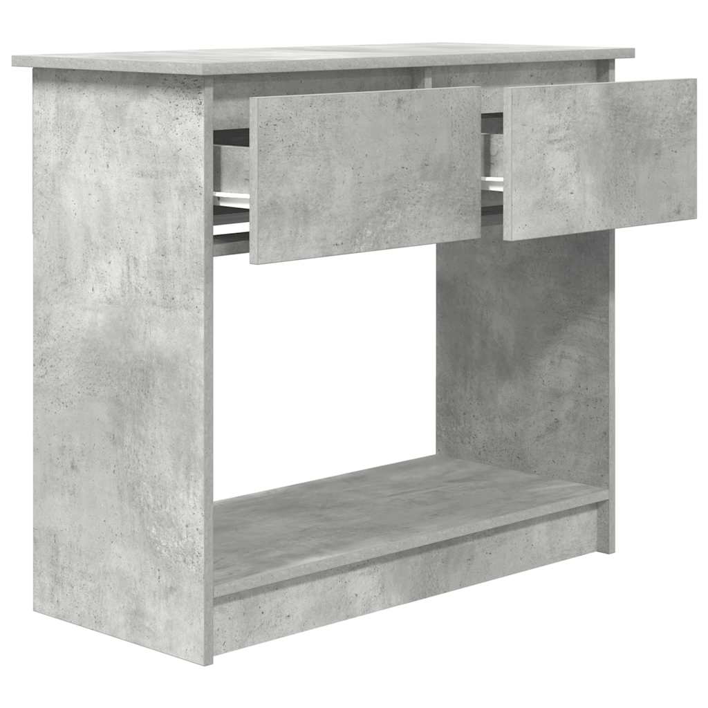 Tavolo Consolle con Cassetti Grigio Cemento 85,5x38,5x74,5 cm | homemem39