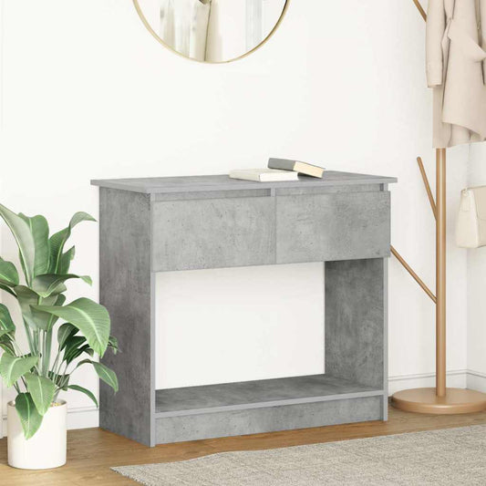 Tavolo Consolle con Cassetti Grigio Cemento 85,5x38,5x74,5 cm | homemem39
