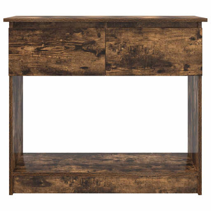Tavolo Consolle con Cassetti Rovere Fumo 85,5x38,5x74,5 cm | homemem39