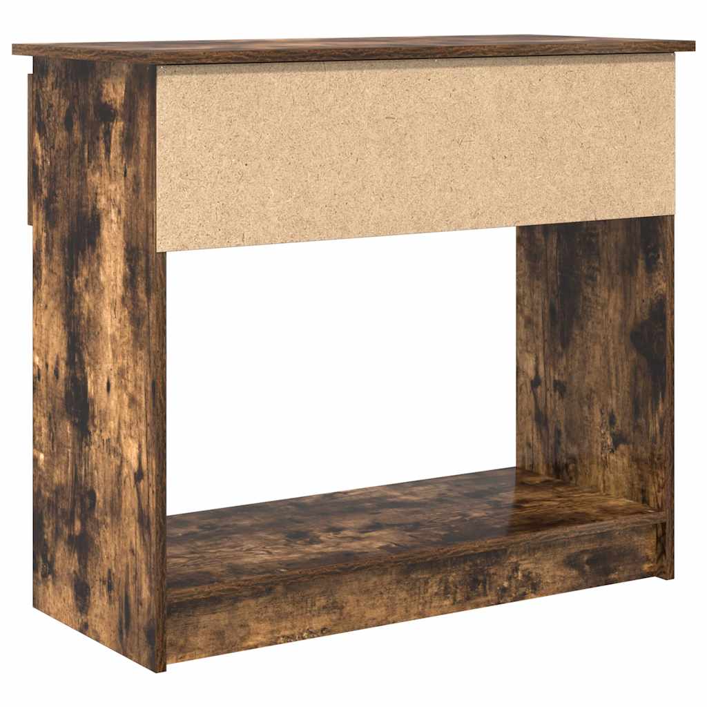 Tavolo Consolle con Cassetti Rovere Fumo 85,5x38,5x74,5 cm | homemem39