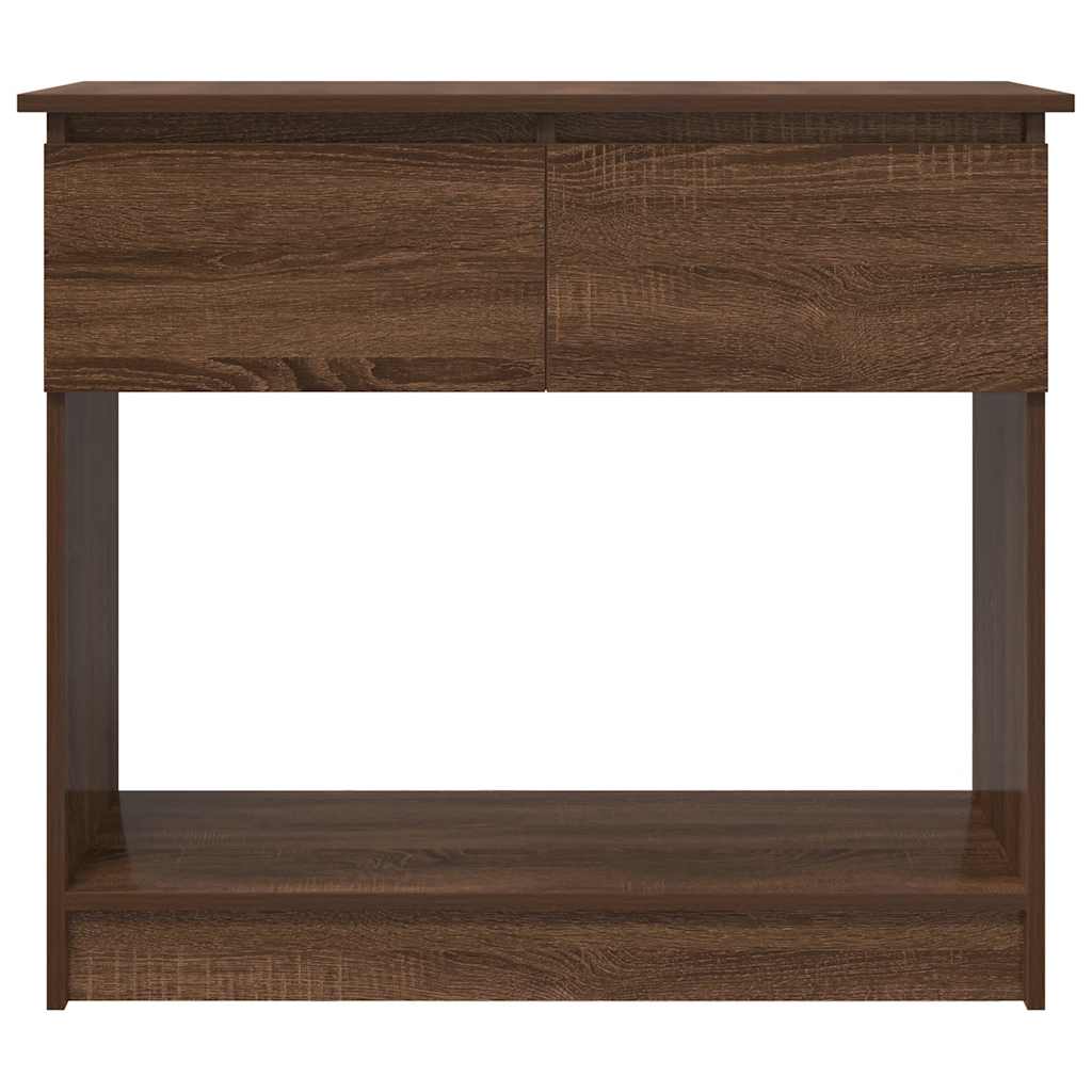 Tavolo Consolle con Cassetti Rovere Marrone 85,5x38,5x74,5 cm | homemem39