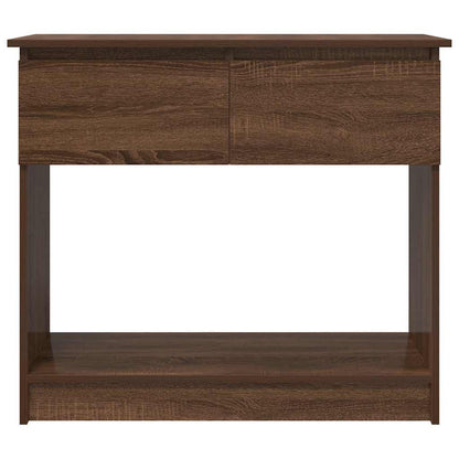 Tavolo Consolle con Cassetti Rovere Marrone 85,5x38,5x74,5 cm | homemem39
