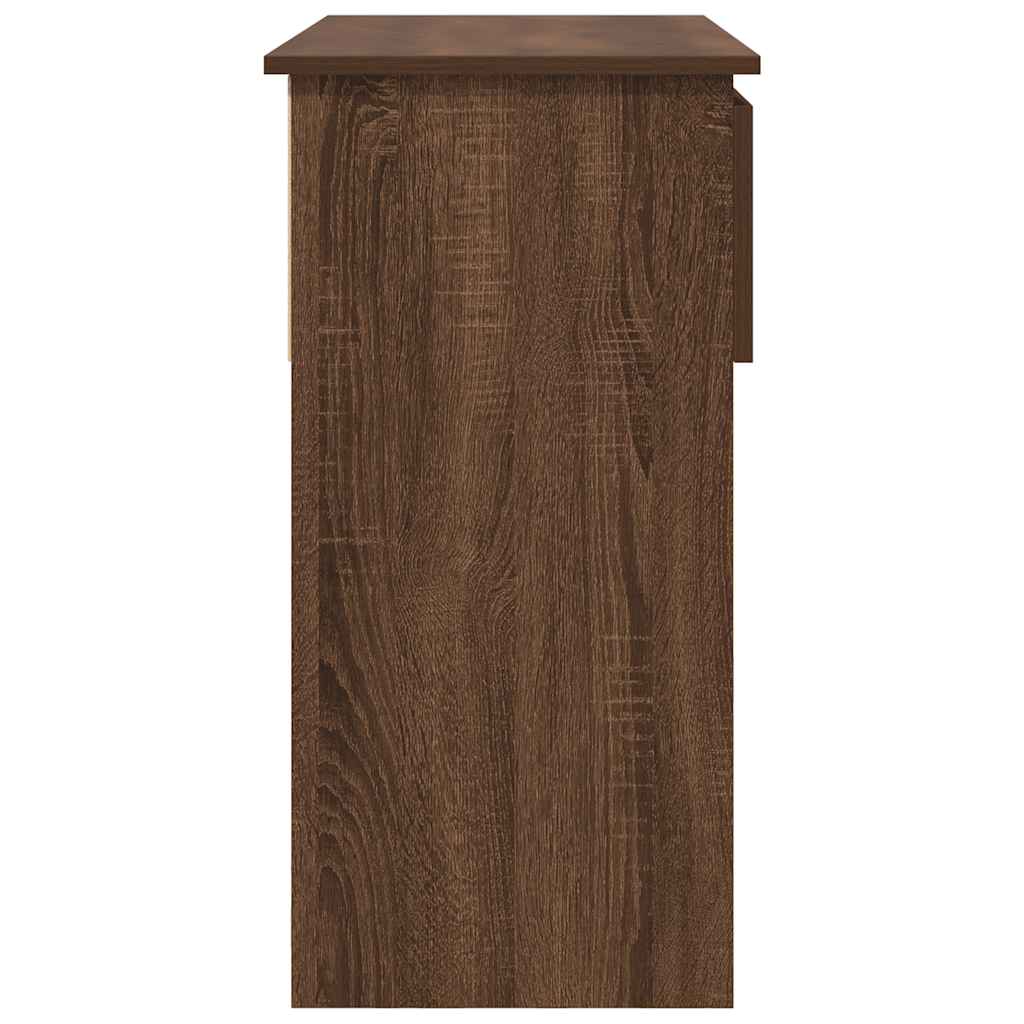 Tavolo Consolle con Cassetti Rovere Marrone 85,5x38,5x74,5 cm | homemem39