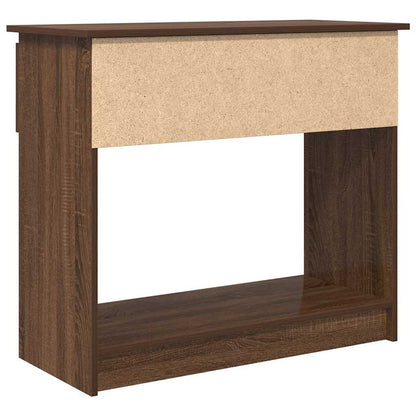 Tavolo Consolle con Cassetti Rovere Marrone 85,5x38,5x74,5 cm | homemem39