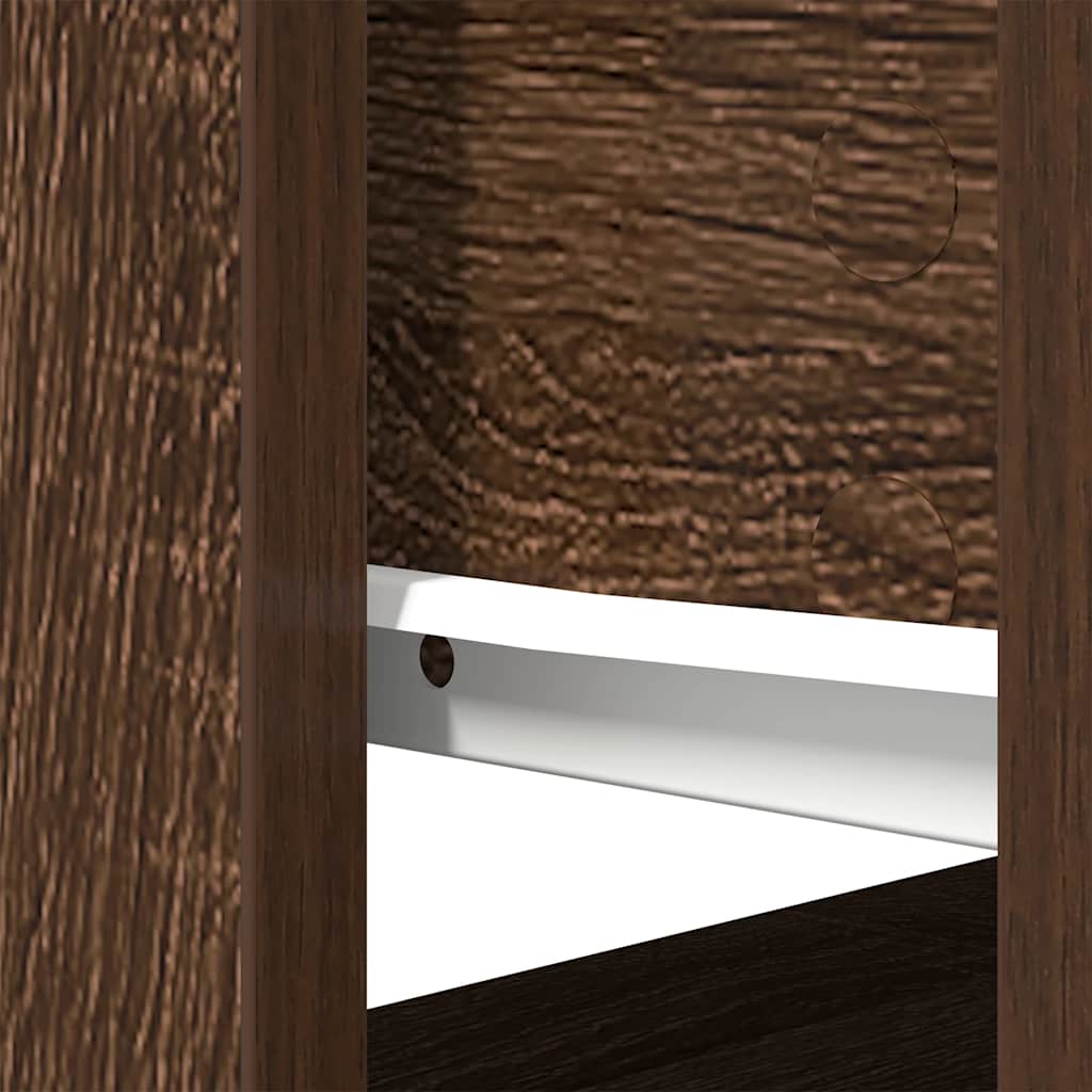 Tavolo Consolle con Cassetti Rovere Marrone 85,5x38,5x74,5 cm | homemem39