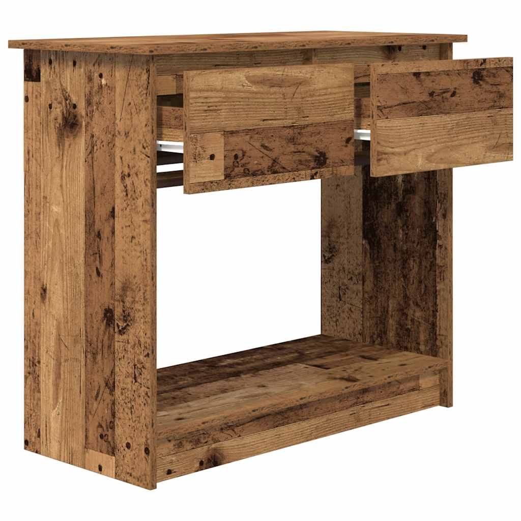 Tavolo Consolle con Cassetti Legno Antico 85,5x38,5x74,5 cm | homemem39