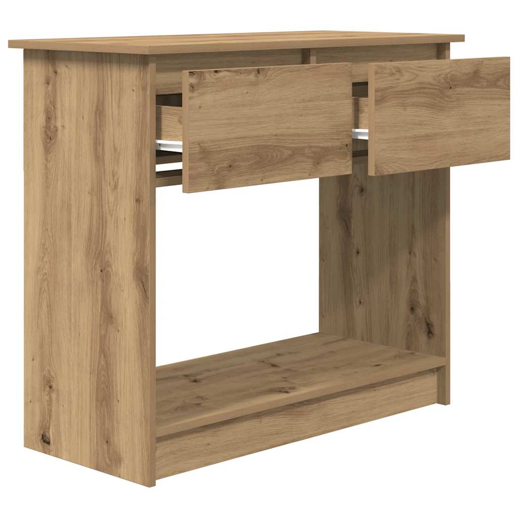 Tavolo Consolle Cassetti Rovere Artigianale 85,5x38,5x74,5 cm | homemem39