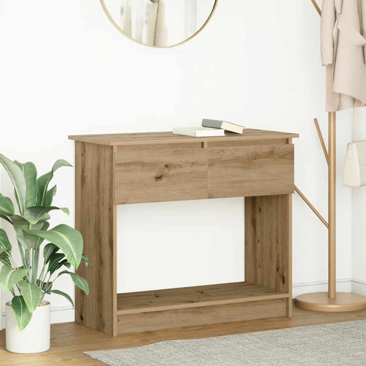 Tavolo Consolle Cassetti Rovere Artigianale 85,5x38,5x74,5 cm | homemem39