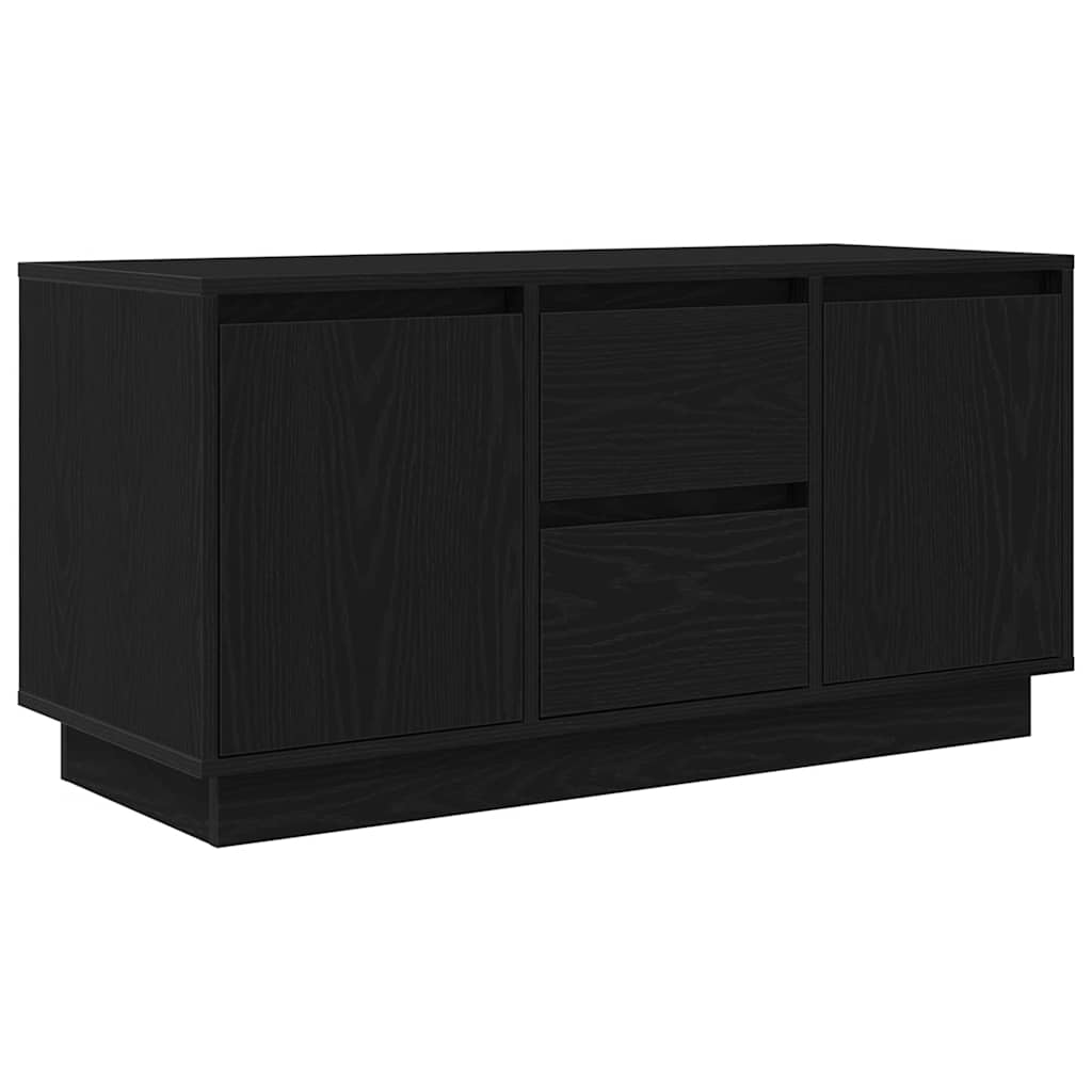 Mobile Porta TV con Luci LED Rovere Nero 100x41x50 cm - homemem39