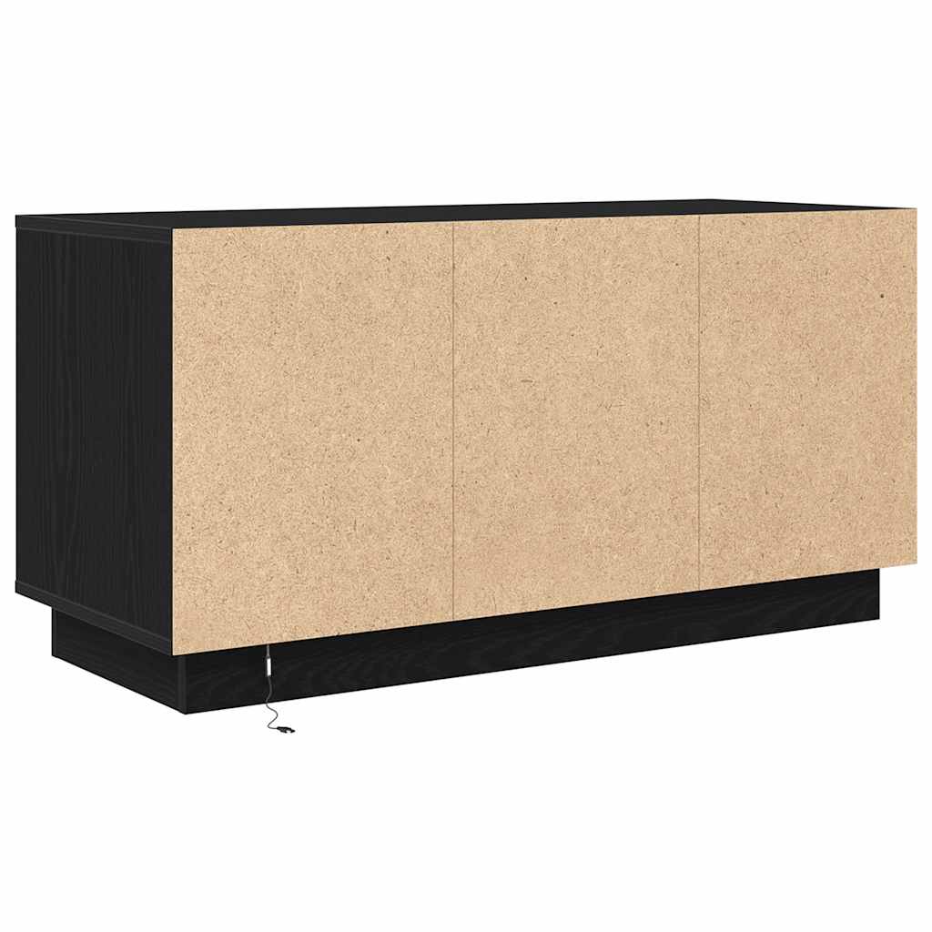 Mobile Porta TV con Luci LED Rovere Nero 100x41x50 cm - homemem39