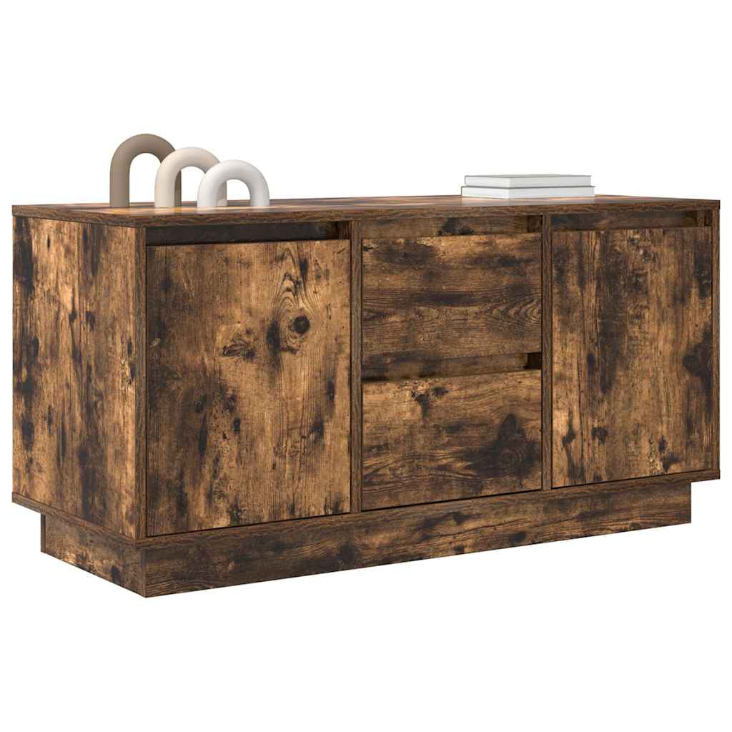 Mobile Porta TV con Luci LED Rovere Fumo 100x41x50 cm - homemem39