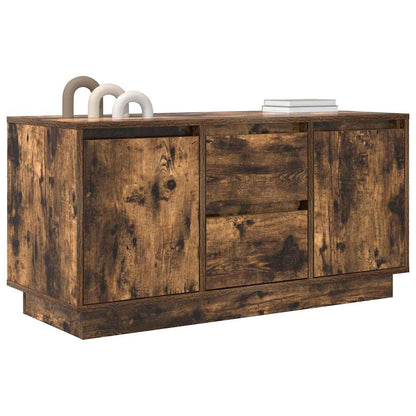 Mobile Porta TV con Luci LED Rovere Fumo 100x41x50 cm - homemem39