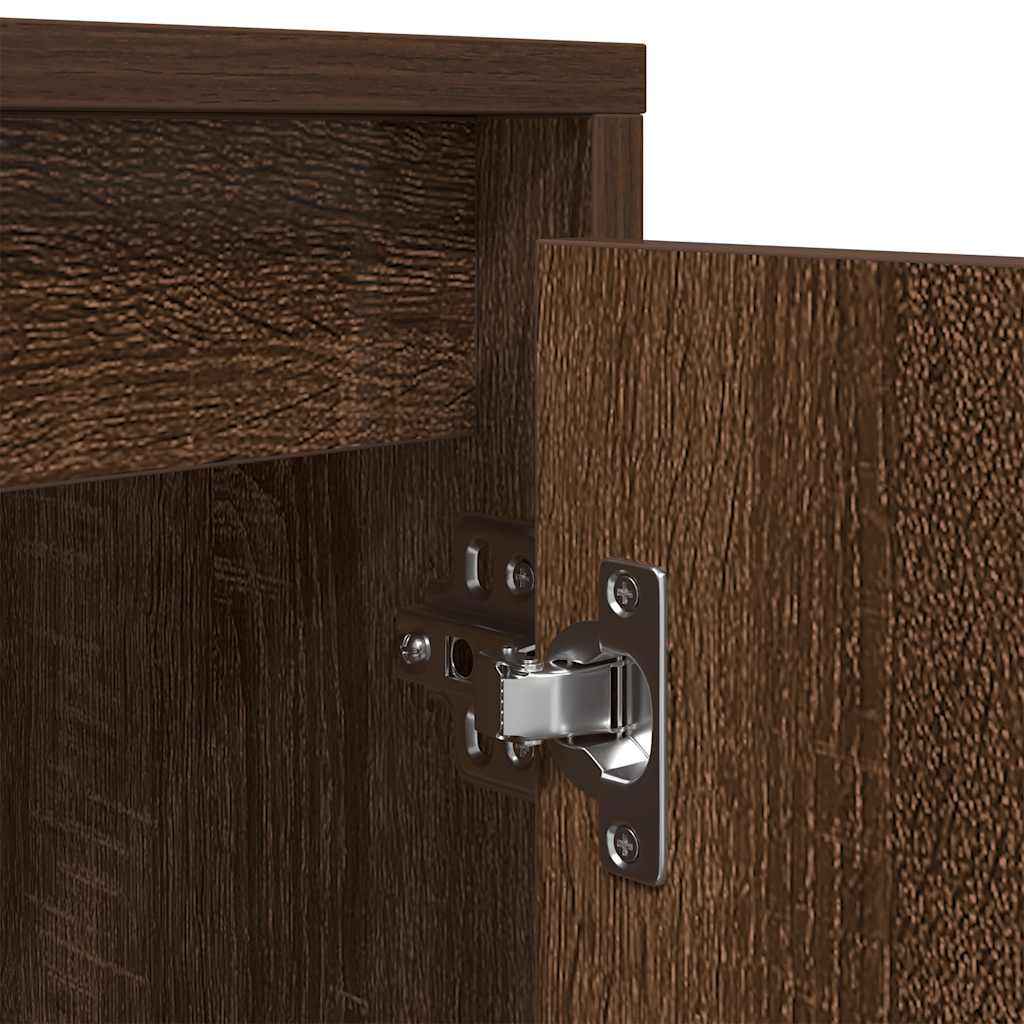 Mobile Porta TV con Luci LED Rovere Marrone 100x41x50 cm - homemem39