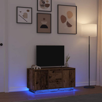 Mobile Porta TV con Luci LED Legno Antico 100x41x50 cm - homemem39