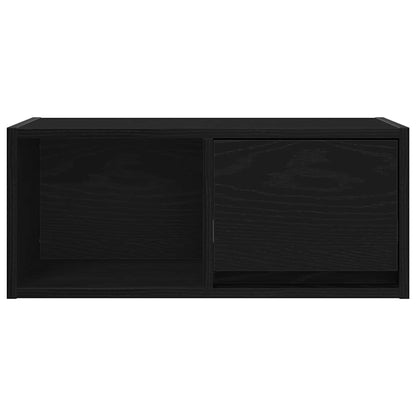 Mobile Porta TV Rovere Nero 60x31x25,5 cm in Legno Multistrato - homemem39