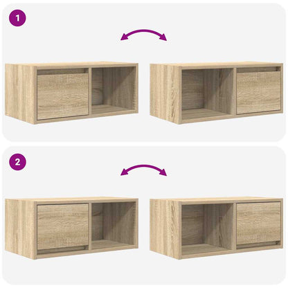Mobile Porta TV Rovere Sonoma 60x31x25,5 cm Legno Multistrato - homemem39