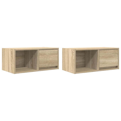 Mobili TV 2 pz Rovere Sonoma 60x31x25,5 cm in Legno Multistrato - homemem39
