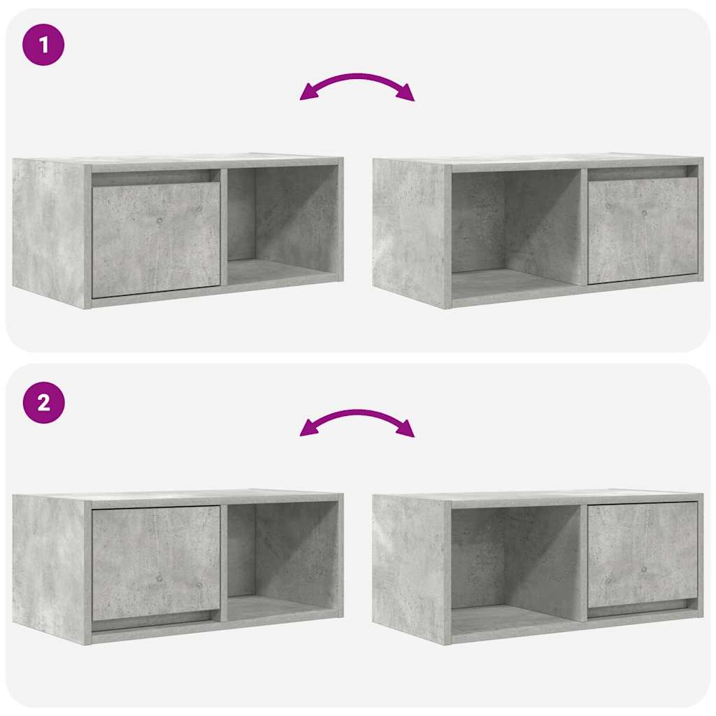 Mobile per TV Grigio Cemento 60x31x25,5 cm Legno Multistrato - homemem39