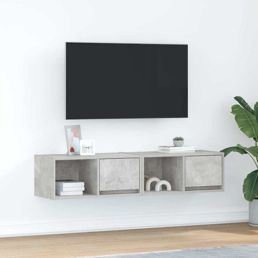 Mobili TV 2 pz Grigio Cemento 60x31x25,5cm in Legno Multistrato - homemem39