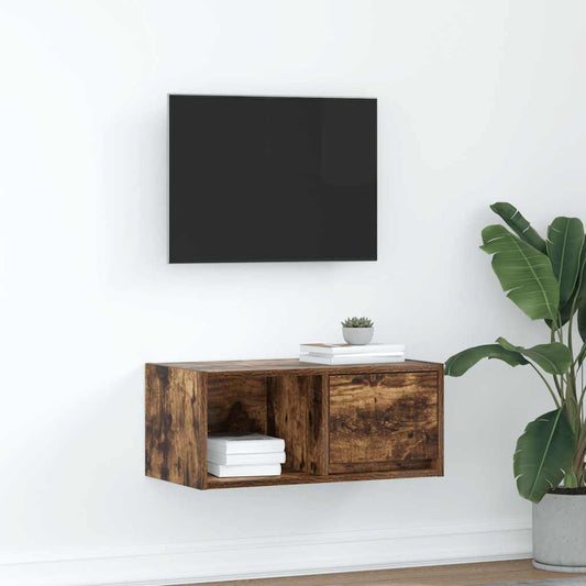 Mobile Porta TV Rovere Fumo 60x31x25,5 cm in Legno Multistrato - homemem39