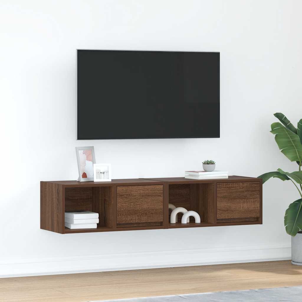 Mobili TV 2 pz Rovere Marrone 60x31x25,5 cm Legno Multistrato - homemem39