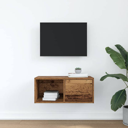 Mobile Porta TV Legno Antico 60x31x25,5 cm Legno Multistrato - homemem39