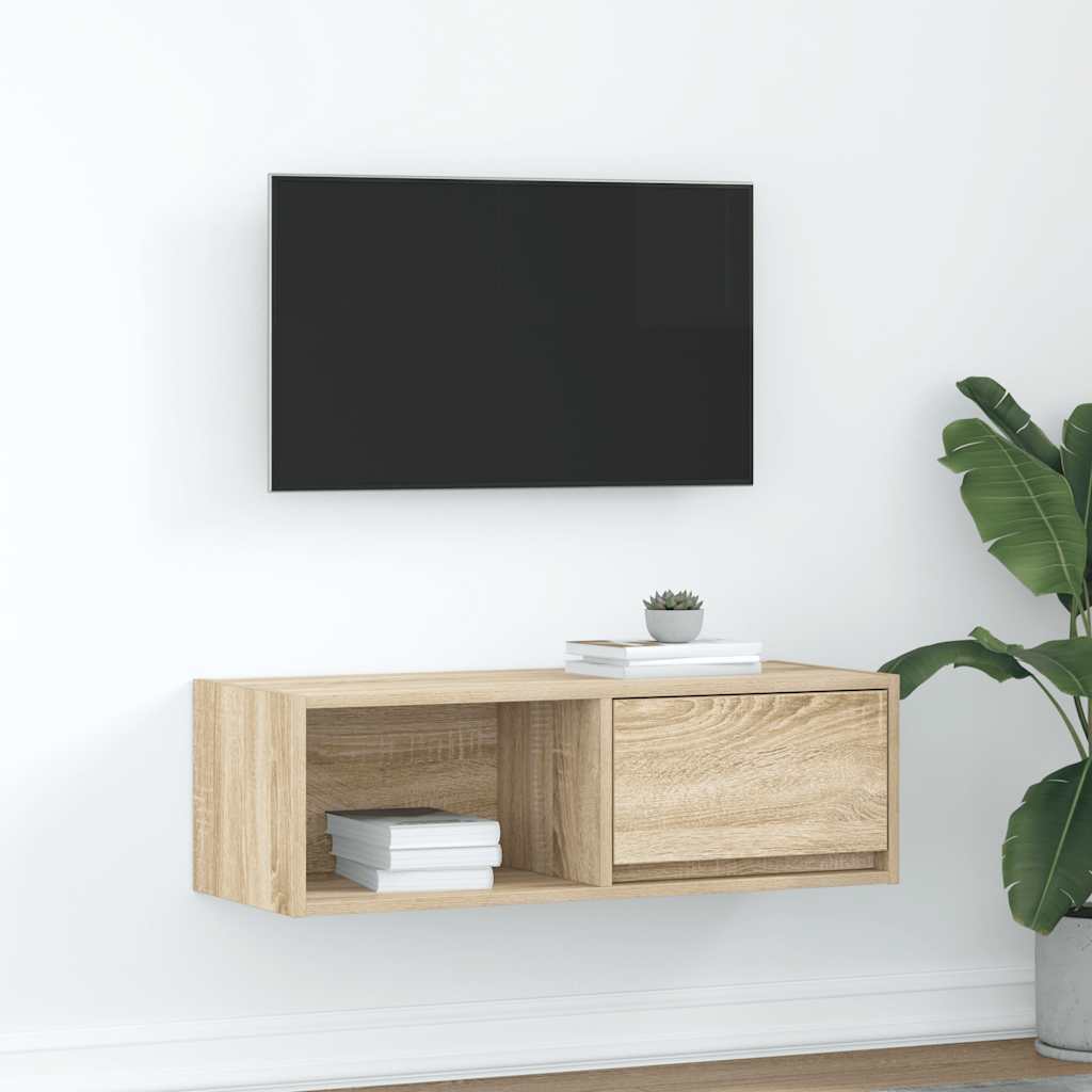 Mobile Porta TV Rovere Sonoma 80x31x25,5 cm Legno Multistrato - homemem39