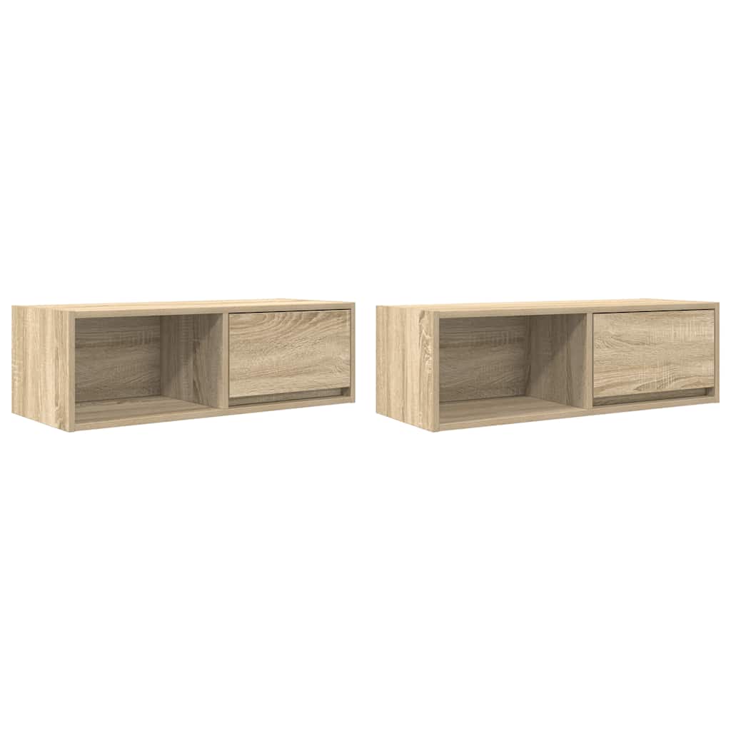 Mobili TV 2 pz Rovere Sonoma 80x31x25,5 cm in Legno Multistrato - homemem39