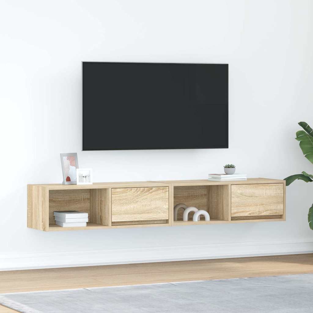 Mobili TV 2 pz Rovere Sonoma 80x31x25,5 cm in Legno Multistrato - homemem39