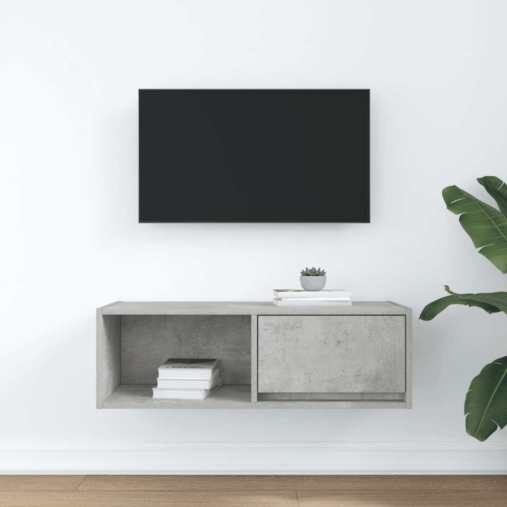 Mobile per TV Grigio Cemento 80x31x25,5 cm Legno Multistrato - homemem39