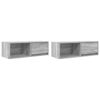 Mobili TV 2pz Grigio Sonoma 80x31x25,5 cm Legno Multistrato - homemem39