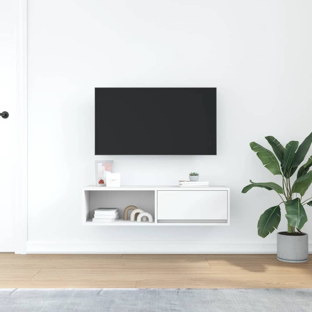 Mobile Porta TV Bianco 100x31x25,5 cm in Legno Multistrato - homemem39