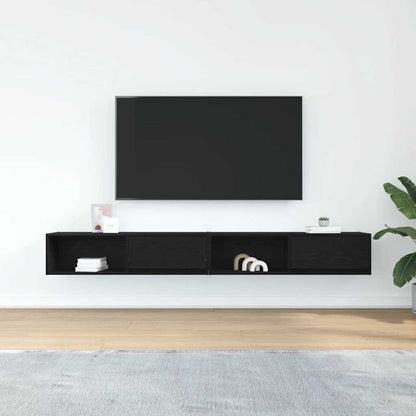 Mobili TV 2 pz Rovere Nero 100x31x25,5 cm in Legno Multistrato - homemem39
