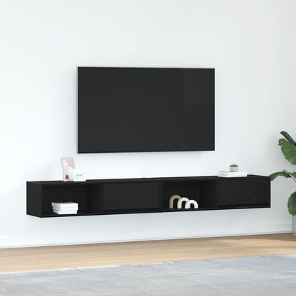 Mobili TV 2 pz Rovere Nero 100x31x25,5 cm in Legno Multistrato - homemem39