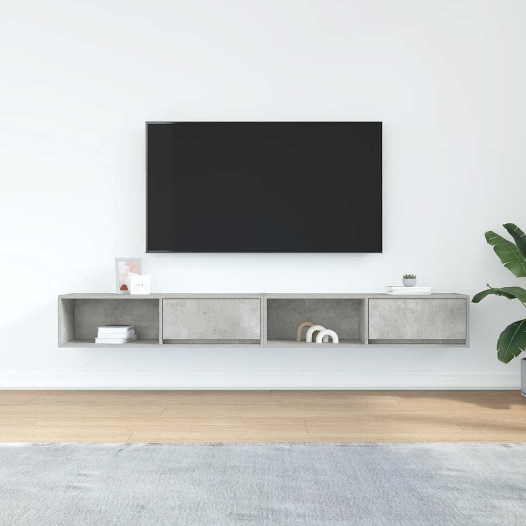Mobili TV 2 pz Grigio Cemento 100x31x25,5 cm Legno Multistrato - homemem39