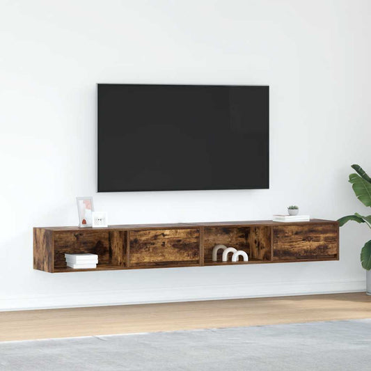 Mobili TV 2 pz Rovere Fumo 100x31x25,5 cm Legno Multistrato - homemem39
