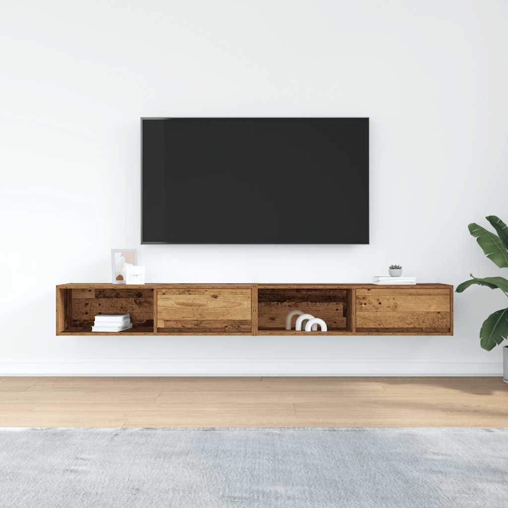 Mobili Porta TV 2 pz Legno Antico 100x31x25,5 cm in Truciolato - homemem39