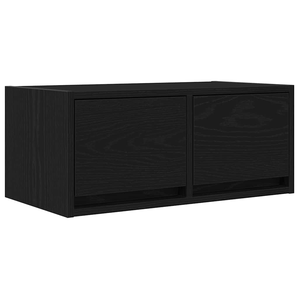 Mobile Porta TV Rovere Nero 60x31x25,5 cm in Legno Multistrato - homemem39