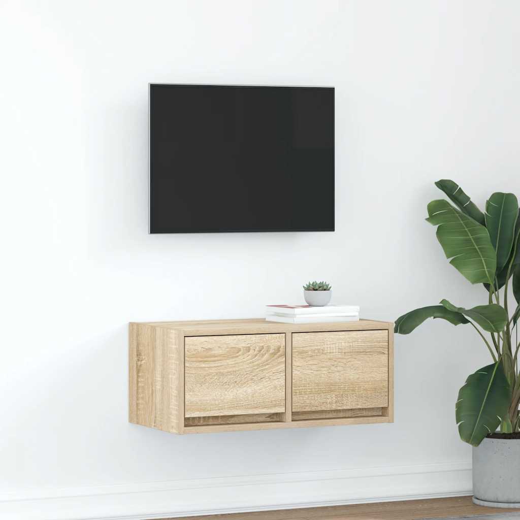 Mobile Porta TV Rovere Sonoma 60x31x25,5 cm Legno Multistrato - homemem39