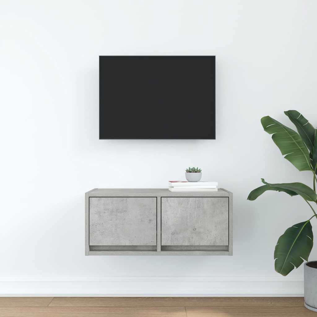 Mobile per TV Grigio Cemento 60x31x25,5 cm Legno Multistrato - homemem39