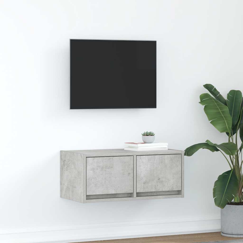 Mobile per TV Grigio Cemento 60x31x25,5 cm Legno Multistrato - homemem39