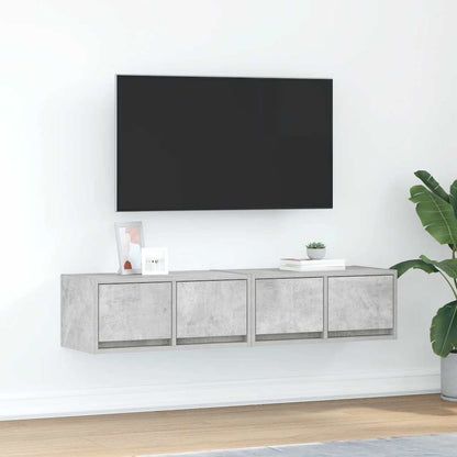Mobili TV 2 pz Grigio Cemento 60x31x25,5cm in Legno Multistrato - homemem39