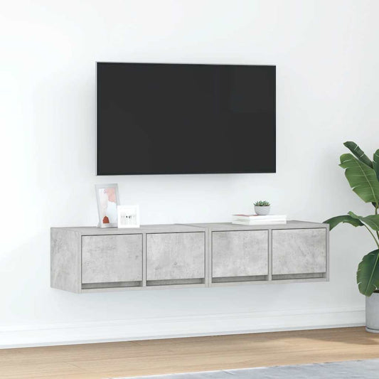 Mobili TV 2 pz Grigio Cemento 60x31x25,5cm in Legno Multistrato - homemem39