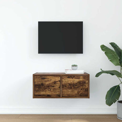 Mobile Porta TV Rovere Fumo 60x31x25,5 cm in Legno Multistrato - homemem39