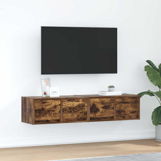 Mobili TV 2 pz Rovere Fumo 60x31x25,5 cm Legno Multistrato - homemem39