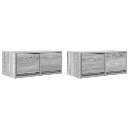 Mobili TV 2pz Grigio Sonoma 60x31x25,5 cm Legno Multistrato - homemem39